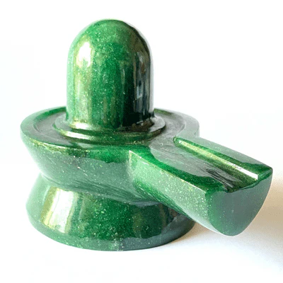 Green Jade Stone Shivling (Big Size -980 grams) - Image 2