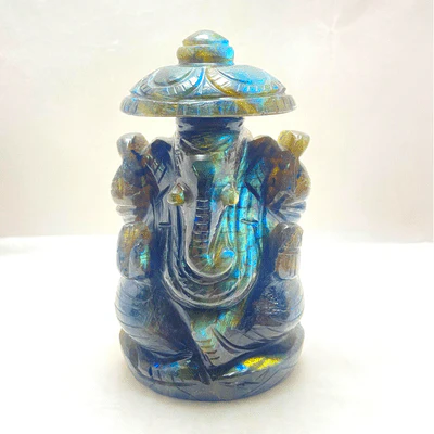 Labrodorite Ganesha - (430 gm)