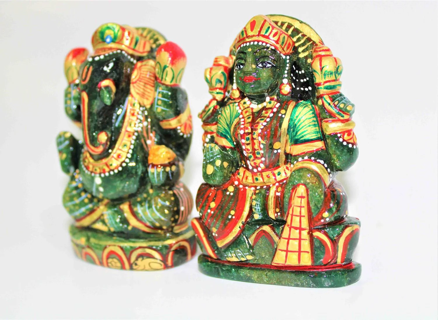 Green Jade Lakshmi Ganesh (365 gm) - Image 3