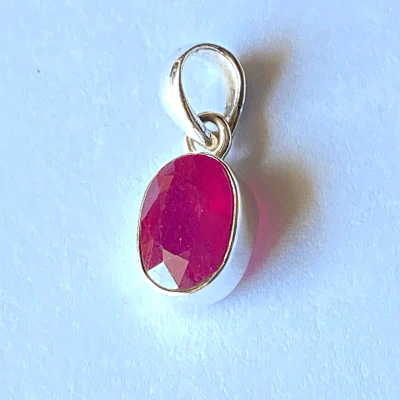 Ruby Silver Pendant